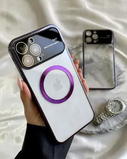 قاب استالیش شفاف ساده و مگسیف آیفون