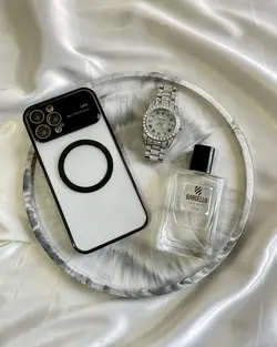 قاب استالیش شفاف ساده و مگسیف آیفون