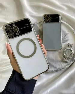 قاب استالیش شفاف ساده و مگسیف آیفون