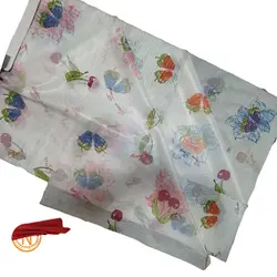 حریر چاپی طرح توت و گیلاس عرض 2 متر