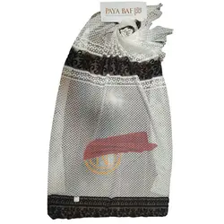 پارچه پرده ژاکارد پایاباف حاشیه قهوه ای کد411 | فروشگاه نیک باف