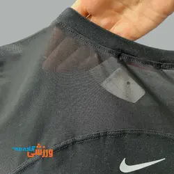 تیشرت زنانه تنفسی طرح نایکی (تک رنگ مشکی)