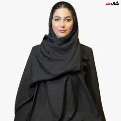 شال پلیسه نخی منگوله دار طرح کاپریس (404743)