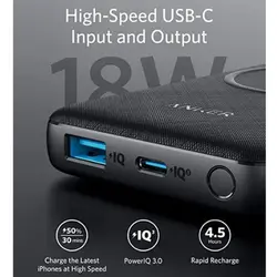 پاور بانک 10000 میلی آمپر وایرلس انکر مدل A1617 PowerCore III Sense 10K Wireless