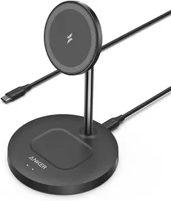 پایه نگهدارنده گوشی و شارژر وایرلس انکر مدل A2543 توان 7.5 وات ا Anker PowerWave 2-in-1 Wireless Charging Stand A2543