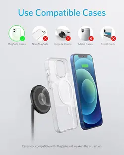 پایه نگهدارنده گوشی و شارژر وایرلس انکر مدل A2543 توان 7.5 وات ا Anker PowerWave 2-in-1 Wireless Charging Stand A2543