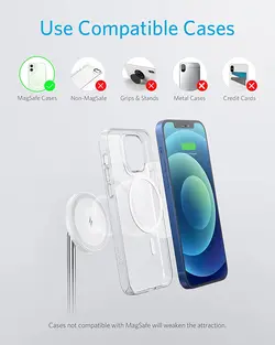 پایه نگهدارنده و شارژر بی سیم اپل Anker Wireless Charging Stand, PowerWave 2-in-1 – مدل A2543