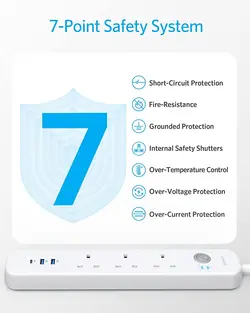 چند راهی برق ۲ متری انکر Powerextend 3 PD – مدل A9136