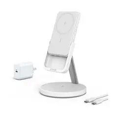 شارژر بی سیم و پاوربانک مگنتی نسل ۶ انکر ۶۳۳ Magnetic Wireless Charger – مدل B25A72