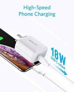 شارژر دیواری انکر ۱۸W Power Delivery USB C -مدل A2019