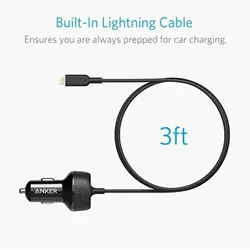 شارژر فندکی انکر PowerDrive Elite 2 Ports -مدل A2214