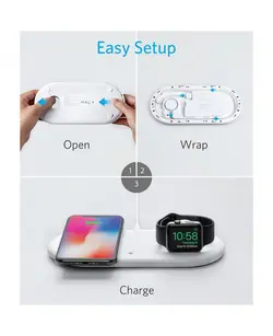 شارژر وایرلس دو کاره انکر Anker PowerWave+ Pad With Watch Holder B2570