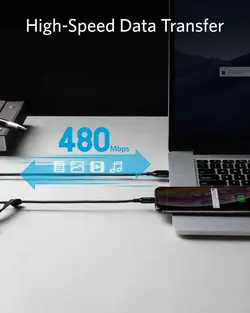 کابل انکر Powerline+ III – USB to Lightning طول ۱۸۰ سانتی متر – مدل A8823