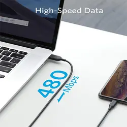 کابل تبدیل USB به Lightning انکر مدل A8813 Powerline III به طول 1.8 متر