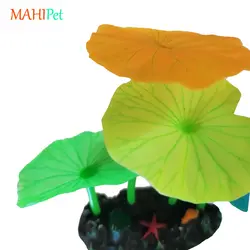 گیاه مصنوعی ژله ای آکواریوم مدل برگ نیلوفر سایز کوچک