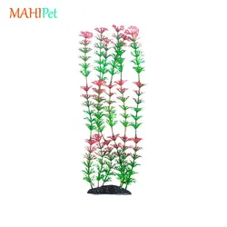 گیاه مصنوعی آکواریوم دورنگ سبز و قرمز کد 1040 ارتفاع 30 سانتی متر