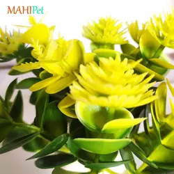 گیاه مصنوعی آکواریوم دو رنگ سبز زرد کد 1014