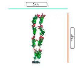 گیاه مصنوعی آکواریوم کد 410 مدل برگ دو رنگ سبز و قرمز