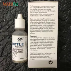 محلول درمانی عفونت قارچی و باکتریایی لاک پشت اوشن فری Urtle+ حجم 20 میلی لیتر