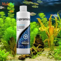 داروی ضد انواع انگل خارجی ماهی سیچم seachem Cupramine سایز 500 میلی لیتر