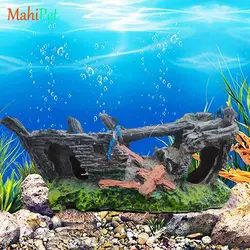 دکور آکواریوم قایق پلی استر کد 316