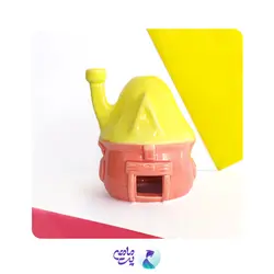 دکور سرامیکی آکواریوم طرح خانه اسمورف بزرگ کد K54