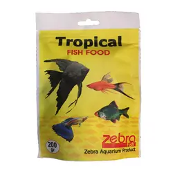 غذای ماهی زبرا مدل Tropical وزن 200 گرم