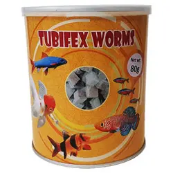 غذای ماهی کرم توبیفکس Tubifex worms (وزن 18g)