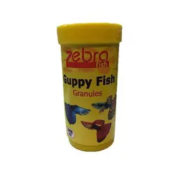 غذای ماهی زبرا مدل Guppy fish Granules حجم 500 میلی لیتر