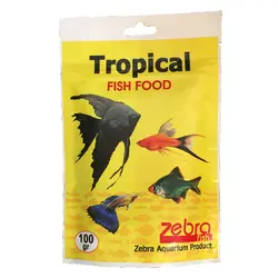 غذای ماهی زبرا مدل Tropical وزن 100 گرم