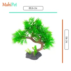 درختچه مصنوعی آکواریوم مدل بنسای (سبز) کد 1403 سایز 24×22.5 سانتی متر