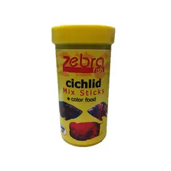 غذای ماهی زبرا مدل color food + Cichlide mix sticks وزن 500 میل