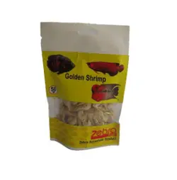 غذای ماهی زبرا مدل golden shrimp وزن 50 گرم