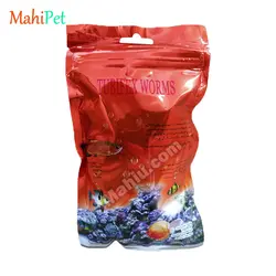 غذای ماهی کرم فشرده tubifex worms وزن 20 گرمی
