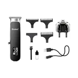 ماشین اصلاح موی سر و صورت کیمی مدل km-1893 با قابلیت شارژ و نمایشگر LED