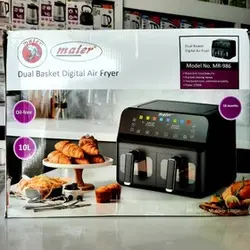 سرخکن رژیمی دوقلو 10 لیتر مایر MAIER مدل MR-986
