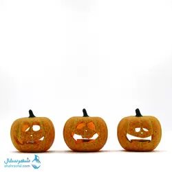 مشخصات، قیمت و خرید جاشمعی کدو مدل هالووین | شهر سفال