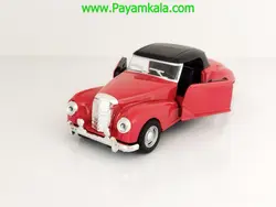 بنز قدیمی رودستر : اسباب بازی فلزی عقب کش ماشین بنز قدیمی رودستر قرمز