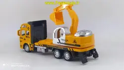 ماکت کامیون اسکانیا حمل بیل مکانیکی (WGT CAR-6-2211) زرد