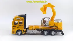 ماکت کامیون اسکانیا حمل بیل مکانیکی (WGT CAR-6-2211) زرد