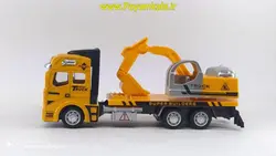 ماکت کامیون اسکانیا حمل بیل مکانیکی (WGT CAR-6-2211) زرد