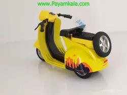 اسباب بازی ماکت عقب کش (M2211) موتور وسپا زرد