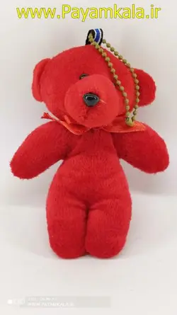 عروسک آویز جاسوییچی خرس (1223) قرمز