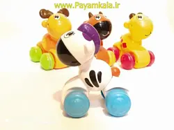 اسباب بازی کوکی زرافه خالدار آبی-صورتی پیام کالا فروشنده اسباب بازی و ماشین فلزی میباشد