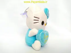 آویز پولیشی هلو کیتی آبی خرید عروسک پولیشی از فروشگاه اینترنتی پیام کالا