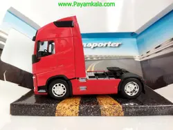 (تک محور) ماکت تریلی ولوو (VOLVO FH) بزرگ 1:32 (WELLY) قرمز