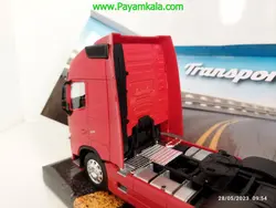 (تک محور) ماکت تریلی ولوو (VOLVO FH) بزرگ 1:32 (WELLY) قرمز