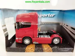 ماکت تریلی اسکانیا (SCANIA R730 BY WELLY) تک محور قرمز
