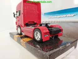 ماکت تریلی اسکانیا (SCANIA R730 BY WELLY) تک محور قرمز
