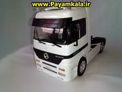 ماکت تریلی مرسدس-بنز تک محور ( Mercedes-Benz ACTROS) بزرگ 1:32ساخت WELLY (رنگ سفید)